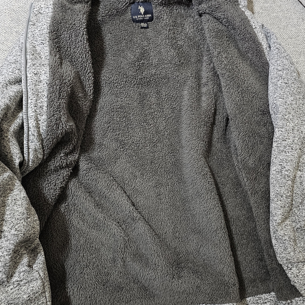 Heathered Gray Mens Quarter Zip Pullover Sweater - Picture 5 of 7